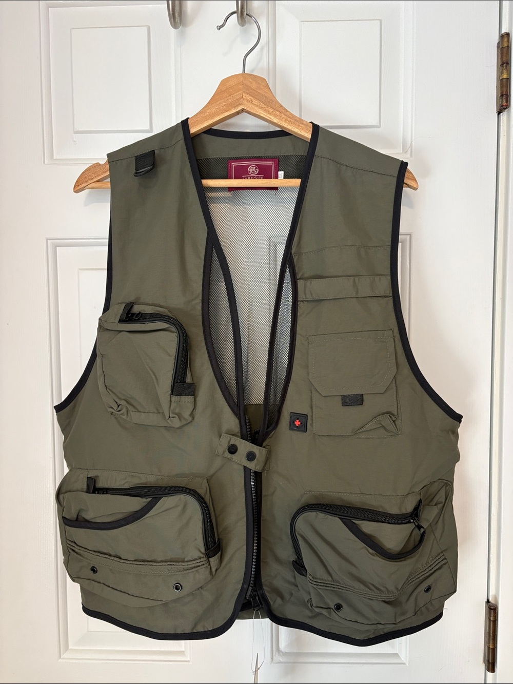Olive Green Multi-Pocket Utility Vest - Unbranded